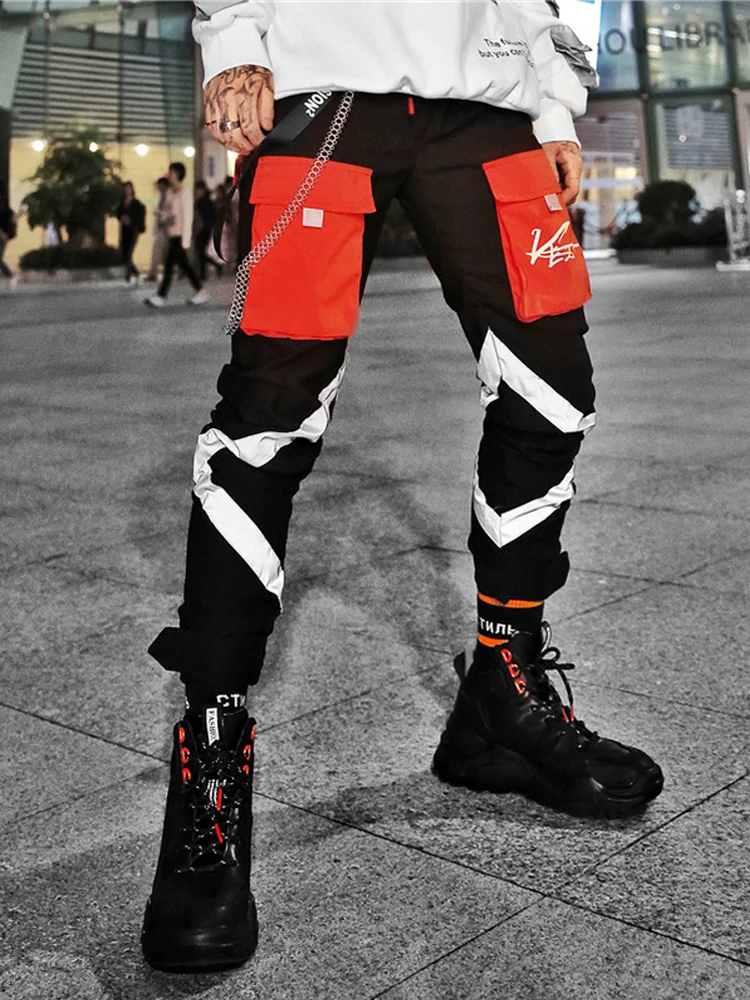 New 2018 Men's Fashion Spring Autumn Pants Hip Hop Elastic Waist Pants Reflective Pants Streetwear Night Shine US Size S-XL
New 2018 Men's Fashion Spring Autumn Pants Hip Hop Elastic Waist Pants Reflective Pants Streetwear Night Shine US Size S-XL