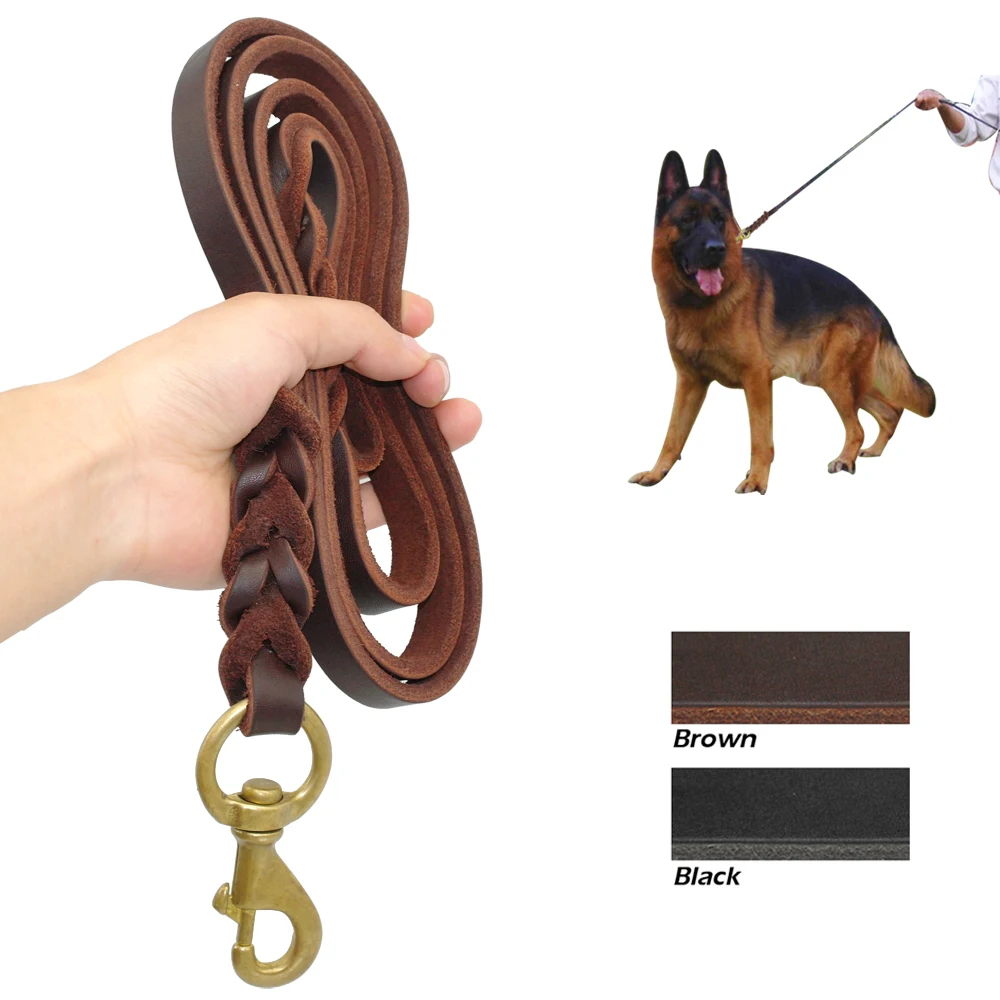 Leather Dog Leash 6ft Leather Dog Training Leash Braided Pet Dog Leads Rope for Medium Large Dogs K9 Walking Training Brown
Leather Dog Leash 6ft Leather Dog Training Leash Braided Pet Dog Leads Rope for Medium Large Dogs K9 Walking Training Brown
