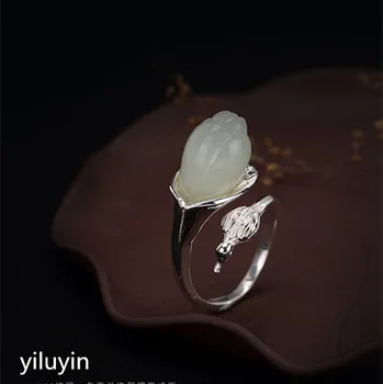 KJJEAXCMY boutique jewelry S925 Sterling Silver Mosaic and Tian Yuyu orchid opening ring
KJJEAXCMY boutique jewelry S925 Sterling Silver Mosaic and Tian Yuyu orchid opening ring