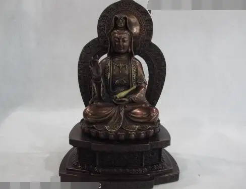 S06308 12 Chinese Copper Bronze GuanYin Kwan-Yin Bodhisattva Goddess Hold bottle Statue
S06308 12 Chinese Copper Bronze GuanYin Kwan-Yin Bodhisattva Goddess Hold bottle Statue