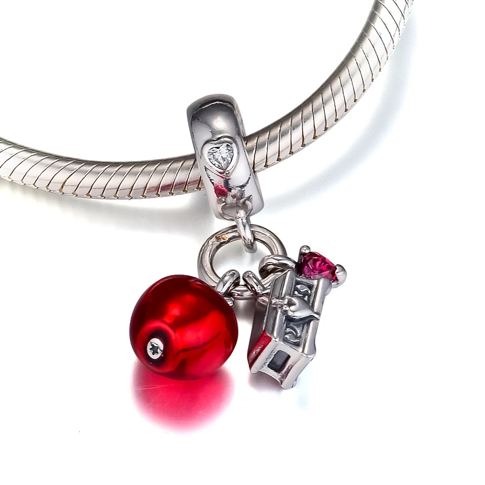 100% 925 Sterling Silver Snow White Apple & Heart Charm Beads for Jewelry Making Fit Pandora Bracelets Necklace Diy
100% 925 Sterling Silver Snow White Apple & Heart Charm Beads for Jewelry Making Fit Pandora Bracelets Necklace Diy