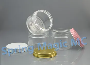 150ml Transparent Cream Jars Empty cosmetic jars,150g plastic Cream Case,Mask jar With Gold/white Aluminum Lid cosmetic Bottle
150ml Transparent Cream Jars Empty cosmetic jars,150g plastic Cream Case,Mask jar With Gold/white Aluminum Lid cosmetic Bottle
