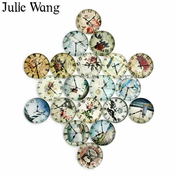 Julie Wang 20pcs 25mm Round Mixed Clock Glass Cameo Cabochon For Necklace Earrings Bracelet Findings Jewelry Making Accessory
Julie Wang 20pcs 25mm Round Mixed Clock Glass Cameo Cabochon For Necklace Earrings Bracelet Findings Jewelry Making Accessory
