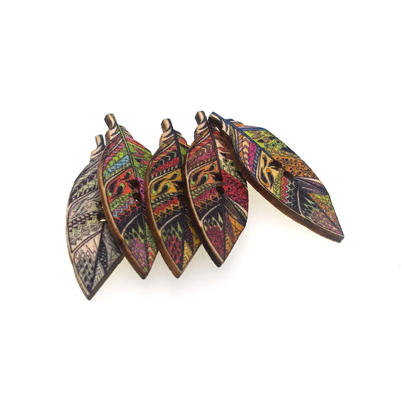 30PCs Wooden 42*15mm Sewing Buttons Scrapbooking Indian feather 2Holes buttons for clothing decorative flat back W2062
30PCs Wooden 42*15mm Sewing Buttons Scrapbooking Indian feather 2Holes buttons for clothing decorative flat back W2062