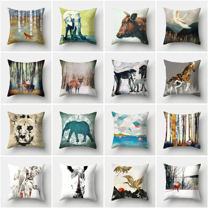 New sales simple animal polyester printed pillow cover home decoration sofa cushion cover abstract geometric bedside pillowcase
New sales simple animal polyester printed pillow cover home decoration sofa cushion cover abstract geometric bedside pillowcase