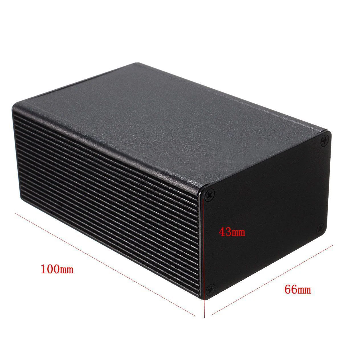 1pc Electronic Project Instrument Box Black Aluminum Enclosure Case 100x66x43mm Mayitr with Corrosion Resistance