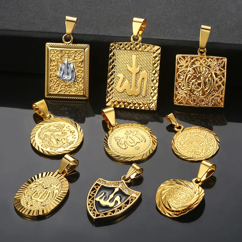 Davieslee Womens Men's Religious Pendant Islam Muslim Allah Swirl Gold Pendant Woman Jewelry Gifts For Men Dropshipping LGPP02
Davieslee Womens Men's Religious Pendant Islam Muslim Allah Swirl Gold Pendant Woman Jewelry Gifts For Men Dropshipping LGPP02