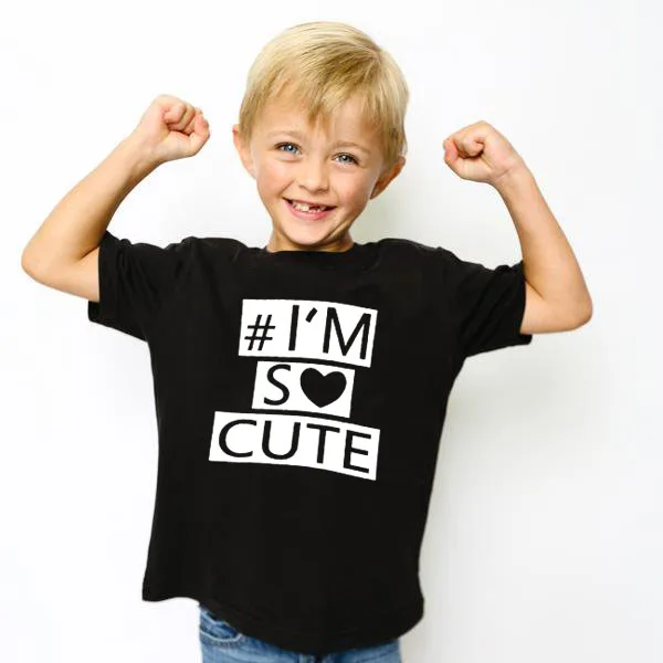 I'M So Cute Toddler Kids Baby Girls Boy Letters Top O Nec T-shirt Tops Outfits Clothes Funny Cute Children Summer Tee
I'M So Cute Toddler Kids Baby Girls Boy Letters Top O Nec T-shirt Tops Outfits Clothes Funny Cute Children Summer Tee