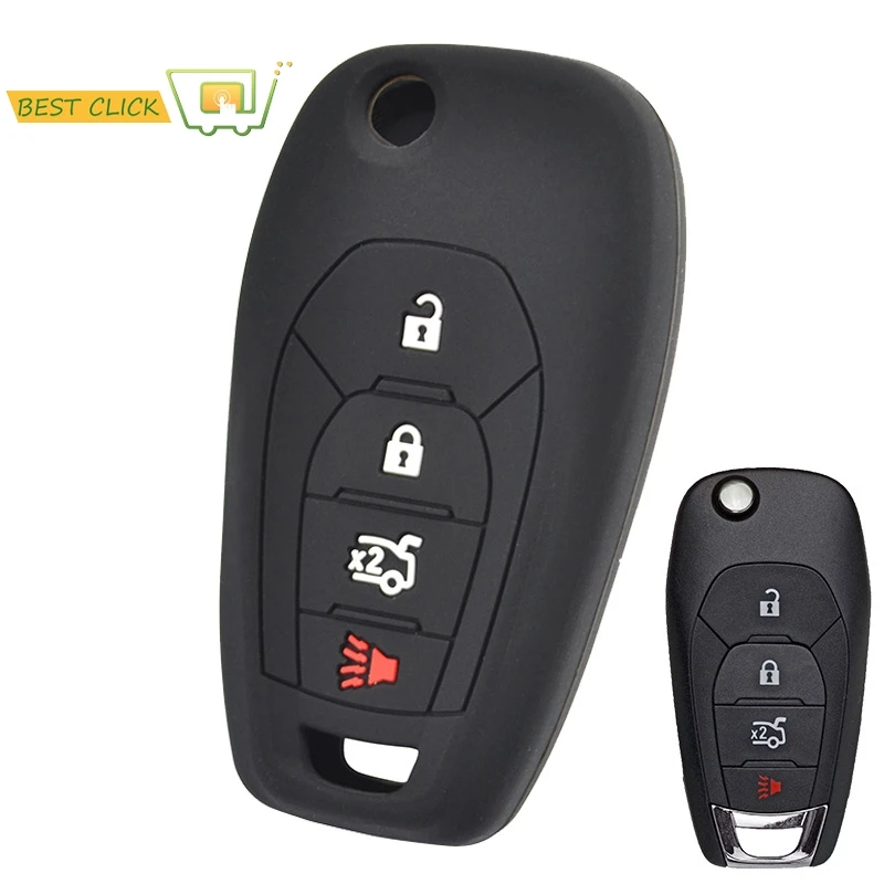 Силиконовые автомобильные Флип ключ чехол для Chevrolet Cruze 2016 2017 2018 2019 крышка