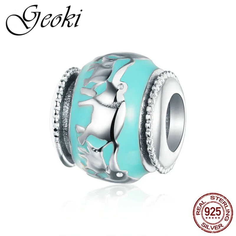 Geoki 925 Sterling Silver Blue Enamel Walking Together Cat&Elephant Team Charm fit Pandora Bracelet Cute Animal Picture Beads
Geoki 925 Sterling Silver Blue Enamel Walking Together Cat&Elephant Team Charm fit Pandora Bracelet Cute Animal Picture Beads