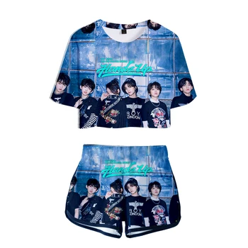 BOY STORY Women's Sets Short Sleeve Summer T-shirt and Short Pants Sexy Women Navel Highstreet Casual Clothes 
BOY STORY Women's Sets Short Sleeve Summer T-shirt and Short Pants Sexy Women Navel Highstreet Casual Clothes