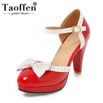 TAOFFEN Size 32-48 Women High Heels Sandals Bowknot Square Heels Summer Shoes Women's Platform Sandals bow Wedding Footwear
TAOFFEN Size 32-48 Women High Heels Sandals Bowknot Square Heels Summer Shoes Women's Platform Sandals bow Wedding Footwear