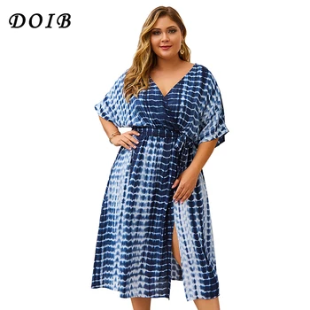 DOIB Plus Size Dye Palazzo Print Dresses Cross V Neck Batwing Short Sleeve Sashes Dress XL 2XL 3XL 4XL
DOIB Plus Size Dye Palazzo Print Dresses Cross V Neck Batwing Short Sleeve Sashes Dress XL 2XL 3XL 4XL