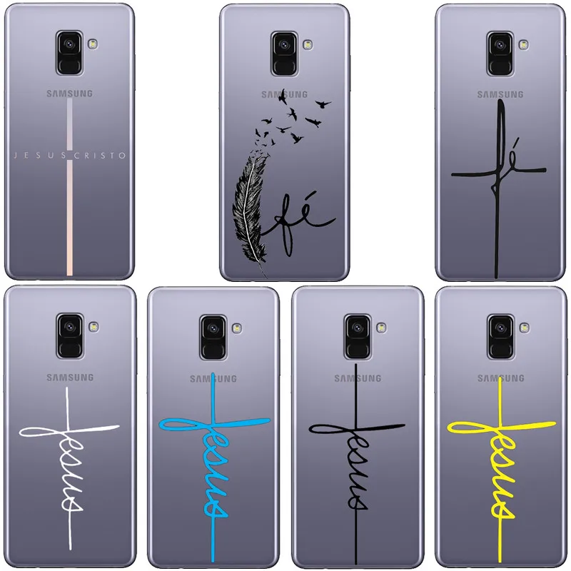 

A fe Crista Religiosa Jesus Cruz Fosco Matte Da Tampa Do Caso de Silicone Macio Para o Samsung A3 A5 A7 J3 J5 J7 Fundas Coque