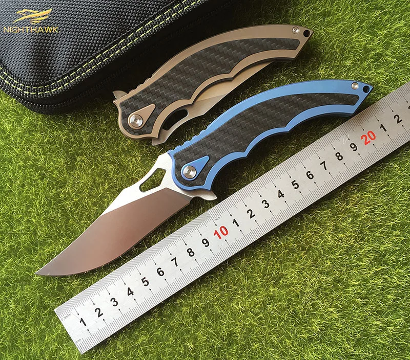 NIGHTHAWK New Flipper folding knife M390 steel TC4 Titanium+CF handle outdoor camping hunting pocket fruit Knives EDC tools
NIGHTHAWK New Flipper folding knife M390 steel TC4 Titanium+CF handle outdoor camping hunting pocket fruit Knives EDC tools