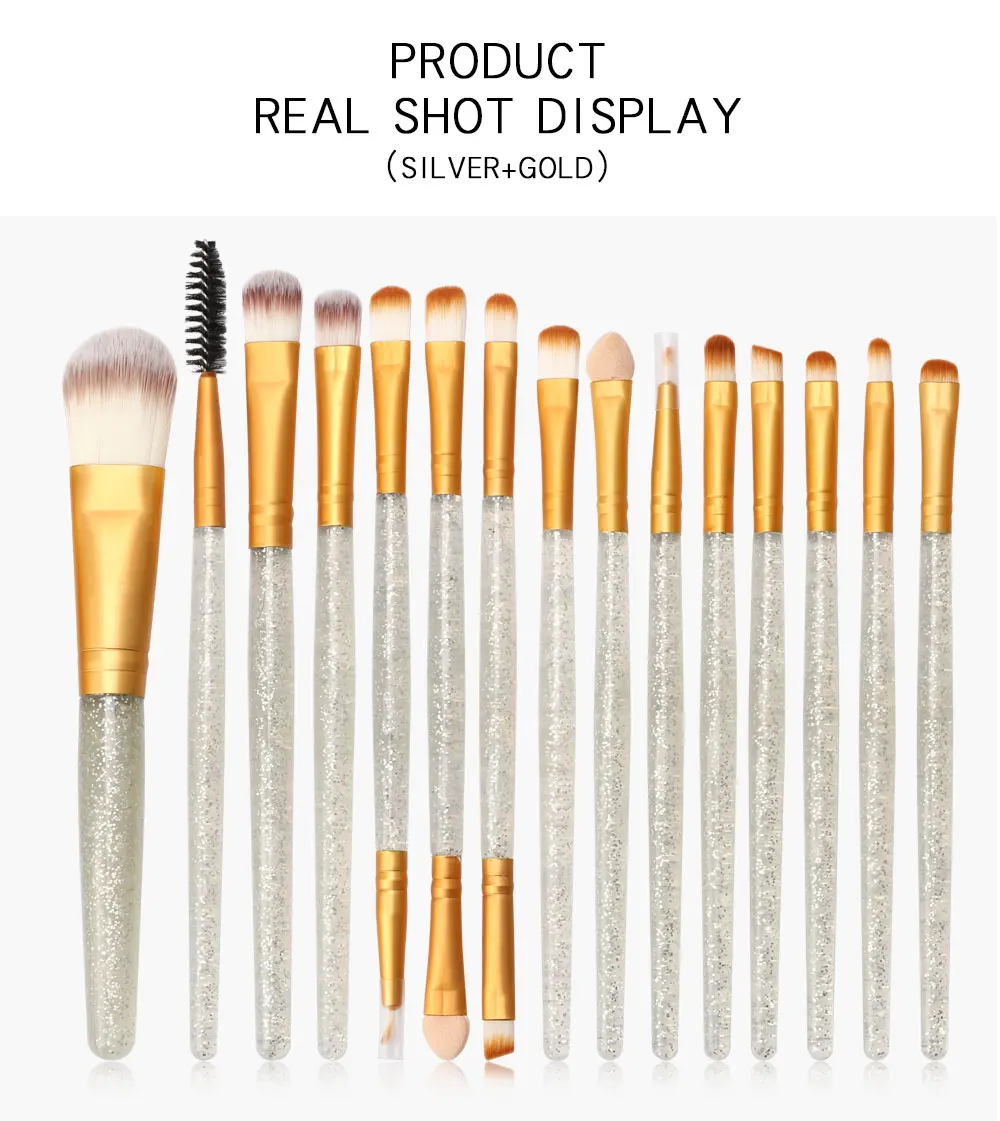 15Pcs/set Professional Eye Makeup Brush Face Eyeshadow Eyebrow Eyeliner Nylon Fiber Shimmering Powder Handle Eye Makeup Brush
15Pcs/set Professional Eye Makeup Brush Face Eyeshadow Eyebrow Eyeliner Nylon Fiber Shimmering Powder Handle Eye Makeup Brush