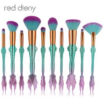 New Mermaid makeup brushes Foundation Eyebrow Eyeliner Blush Cosmetic Concealer Fish tail make up brushes Tools pincel maquiagem
New Mermaid makeup brushes Foundation Eyebrow Eyeliner Blush Cosmetic Concealer Fish tail make up brushes Tools pincel maquiagem
