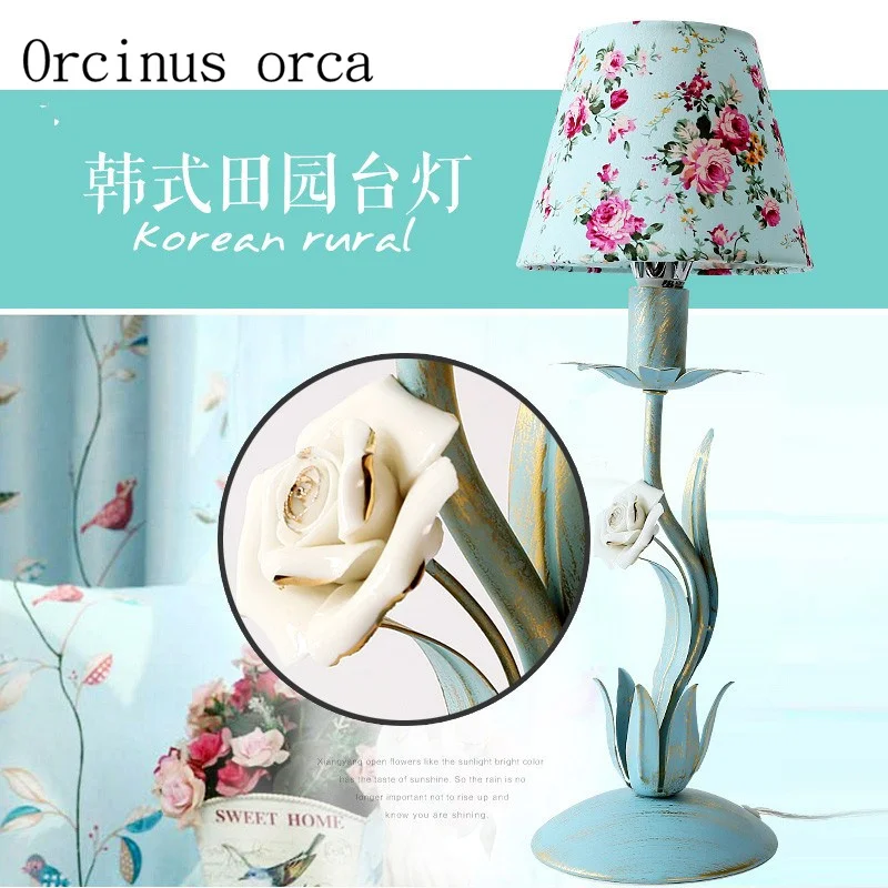 The Mediterranean iron Flower table lamp princess room children bedroom bedlamp Korean small fresh and lovely floral lamp
The Mediterranean iron Flower table lamp princess room children bedroom bedlamp Korean small fresh and lovely floral lamp
