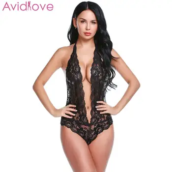 Avidlove Women Sexy Deep Neck Erotic Costumes Floral Lace Slim Jumpsuit Lace Sleepwear Hot Nightwear Mesh Open Front
Avidlove Women Sexy Deep Neck Erotic Costumes Floral Lace Slim Jumpsuit Lace Sleepwear Hot Nightwear Mesh Open Front