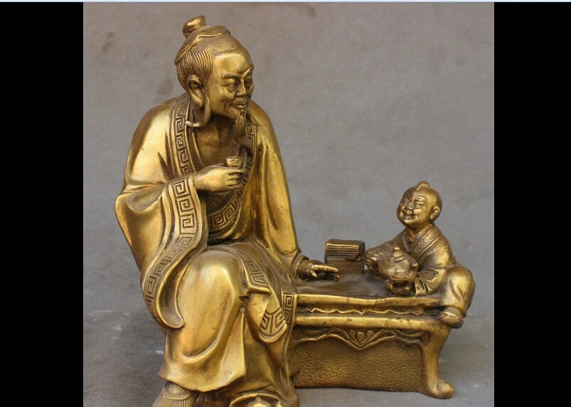 wan671078+++10" Chinese Old Cultur Education Brass Boy Apprentice Tea Old Man Teacher Statue
wan671078+++10" Chinese Old Cultur Education Brass Boy Apprentice Tea Old Man Teacher Statue