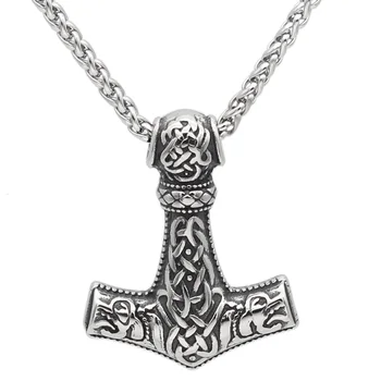 316L Stainless Steel Norse God Viking Odin Wolf THOR'S HAMMER MJOLNIR PENDANT Necklace
316L Stainless Steel Norse God Viking Odin Wolf THOR'S HAMMER MJOLNIR PENDANT Necklace
