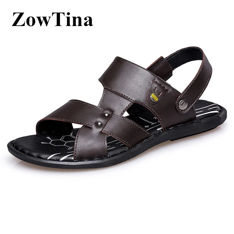 Brown Leather Men Summer Sandals Black Rome Fashion Beach Flats Outdoor Sandalias Masculino Large Size 46 Water Slippers Shoes
Brown Leather Men Summer Sandals Black Rome Fashion Beach Flats Outdoor Sandalias Masculino Large Size 46 Water Slippers Shoes