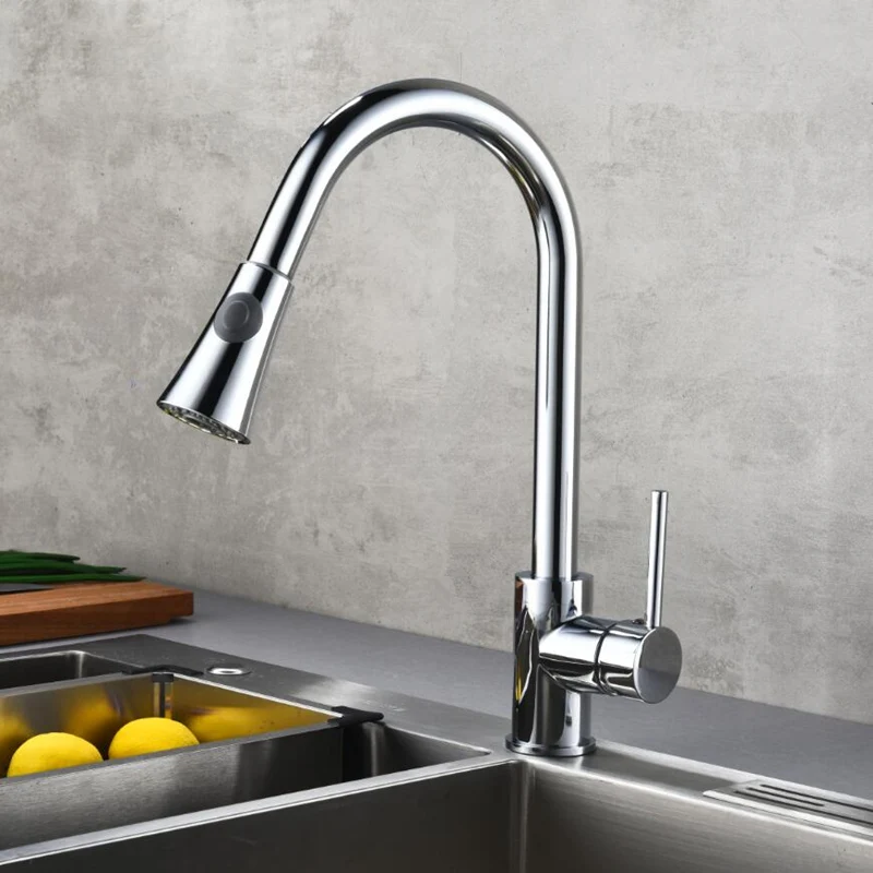 Chrome Kitchen Faucet Silver Single Handle Pull Out Kitchen Tap Single Hole Handle Swivel 360 Degree Water Mixer Tap Mixer Tap
Chrome Kitchen Faucet Silver Single Handle Pull Out Kitchen Tap Single Hole Handle Swivel 360 Degree Water Mixer Tap Mixer Tap