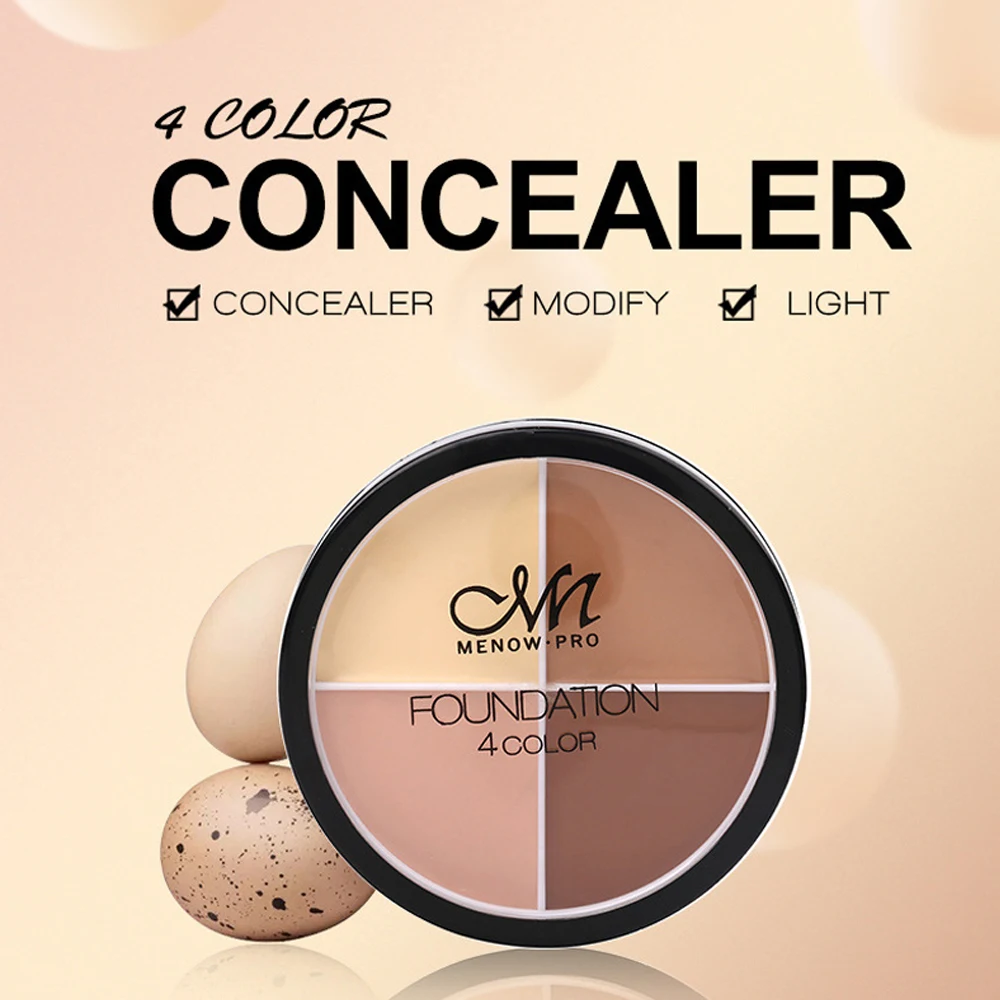 Menow Professional Concealer Palettes 4 Colors makeup Foundation Facial Face Cream Cosmetic contour palette concealer palette
Menow Professional Concealer Palettes 4 Colors makeup Foundation Facial Face Cream Cosmetic contour palette concealer palette