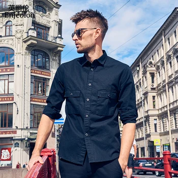 Enjeolon Brand Solid Shirt Men Casual Lapel Pocket Shirts Man Blouse Cotton Long Sleeve Shirt Men 3XL Clothes CXCY2525
Enjeolon Brand Solid Shirt Men Casual Lapel Pocket Shirts Man Blouse Cotton Long Sleeve Shirt Men 3XL Clothes CXCY2525
