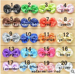 New Arrival in Stock! 20pcs/lot 20colors sequin bows boutique cheer bows for girls headband hair accessories
New Arrival in Stock! 20pcs/lot 20colors sequin bows boutique cheer bows for girls headband hair accessories
