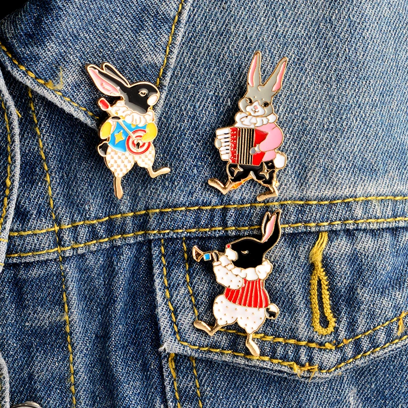 3pcs/set Cute instruments rabbit Trumpet Banjo accordion Brooch Denim Jacket Pin Buckle Shirt Badge Cartoon Jewelry Gift Girls
3pcs/set Cute instruments rabbit Trumpet Banjo accordion Brooch Denim Jacket Pin Buckle Shirt Badge Cartoon Jewelry Gift Girls