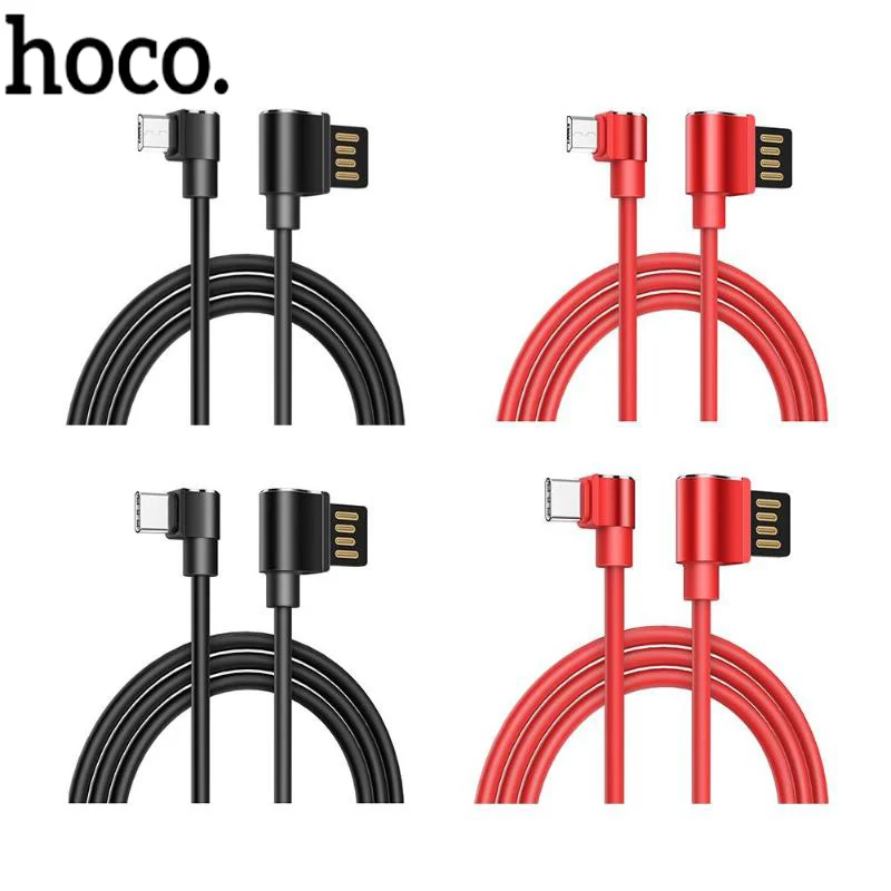 HOCO U37 1.2m Dual Right Angle USB Fast Charging Data Sync Charger Cable Micro Type-C for Android Phone Charger Cable Wire Cord
HOCO U37 1.2m Dual Right Angle USB Fast Charging Data Sync Charger Cable Micro Type-C for Android Phone Charger Cable Wire Cord