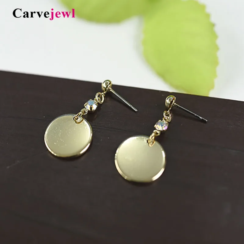 Carvejewl simple earrings waved round disc crystal AB rhinestone cute romantic plastic post anti allergy drop dangle earrings
Carvejewl simple earrings waved round disc crystal AB rhinestone cute romantic plastic post anti allergy drop dangle earrings