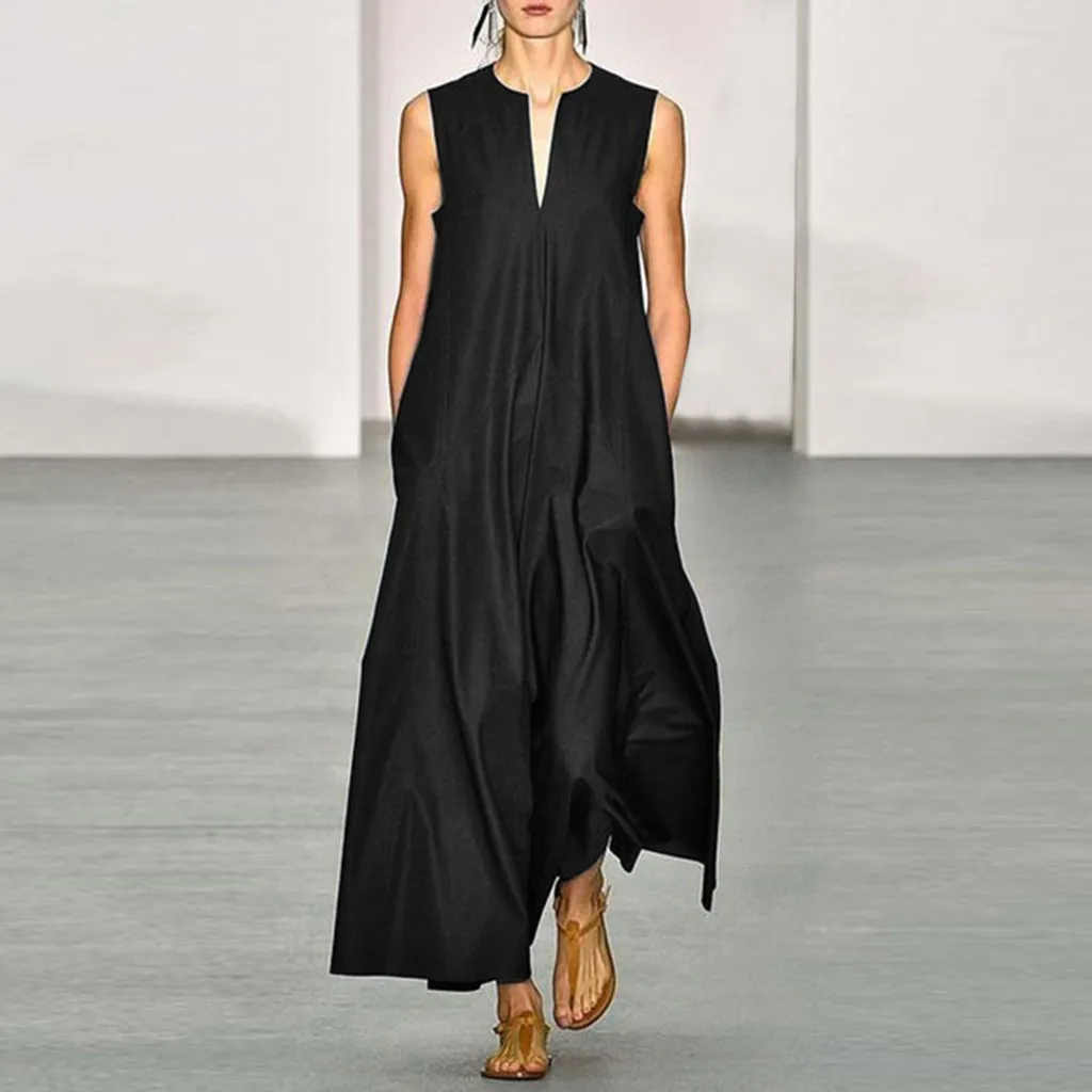 Women Plus Size Vintage Daily Casual Sleeveless Cotton-Blend Summer Dress vestidos de festa de mulher noite preto #3
Women Plus Size Vintage Daily Casual Sleeveless Cotton-Blend Summer Dress vestidos de festa de mulher noite preto #3