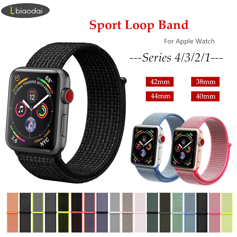 Sport loop strap for apple watch band 42 mm iwatch band 44mm 38mm 40mm bracelet for apple watch Series 4/3 nylon loop watchband
Sport loop strap for apple watch band 42 mm iwatch band 44mm 38mm 40mm bracelet for apple watch Series 4/3 nylon loop watchband