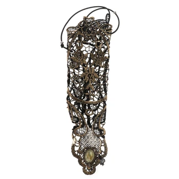 Vintage Golden Women Hollow Out Fingerless Lady Long Lace Retro Gloves 
Vintage Golden Women Hollow Out Fingerless Lady Long Lace Retro Gloves