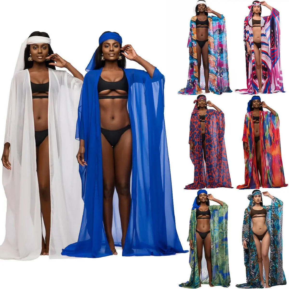 2019 New Style Print Women Sheer Summer Beach Bikini Cover Up Long Swimwear Bathing Suit Fashion Hot Loose Long Sleeve
2019 New Style Print Women Sheer Summer Beach Bikini Cover Up Long Swimwear Bathing Suit Fashion Hot Loose Long Sleeve