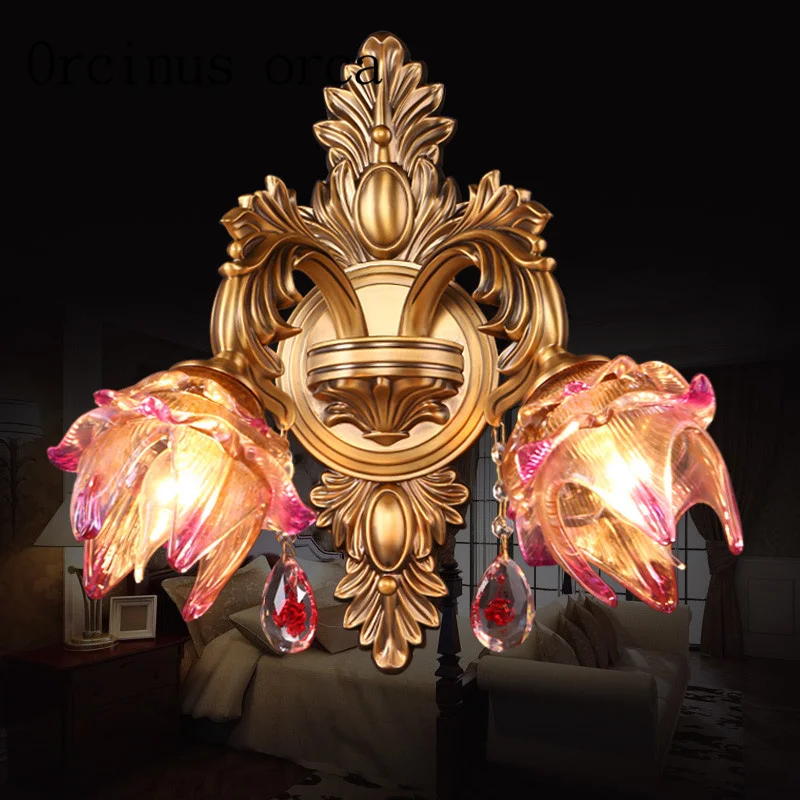 French style crystal wall lamp living room background wall aisle bedroom bedside European style double headed wall lamp
French style crystal wall lamp living room background wall aisle bedroom bedside European style double headed wall lamp