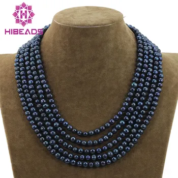 Gorgeous 5 Rows Freshwater Black Pearls Necklace Fashion Pearl Strands Party Jewelry Free Shipping FP76
Gorgeous 5 Rows Freshwater Black Pearls Necklace Fashion Pearl Strands Party Jewelry Free Shipping FP76