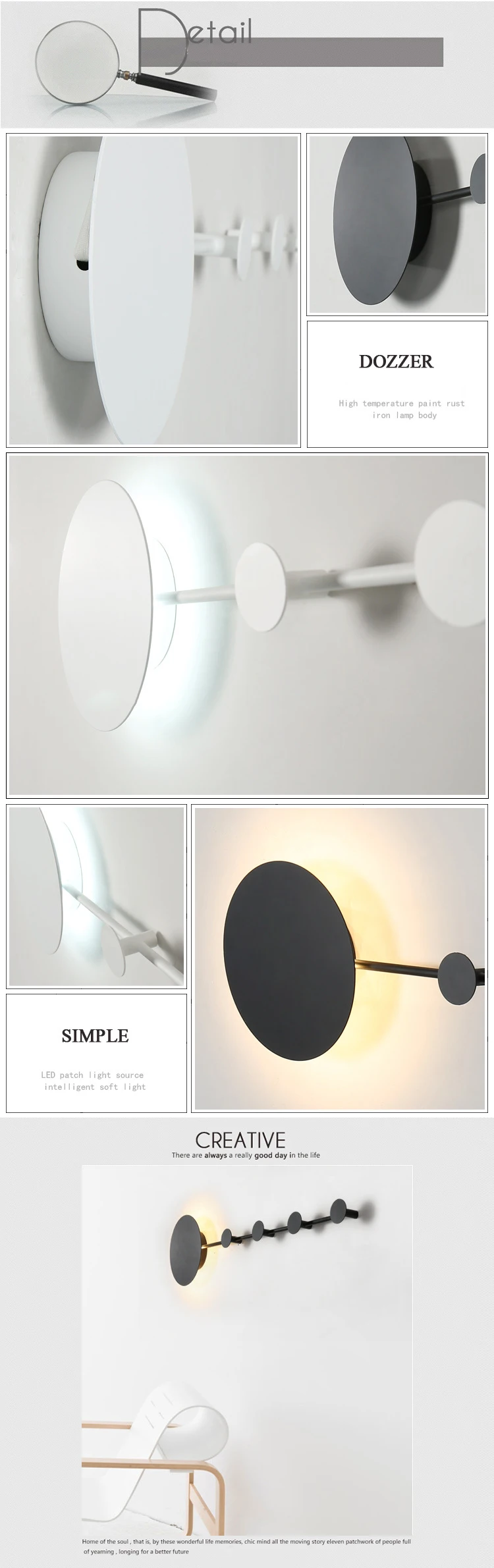 DX Nordic Iron Wall Shelf Lamp (3)