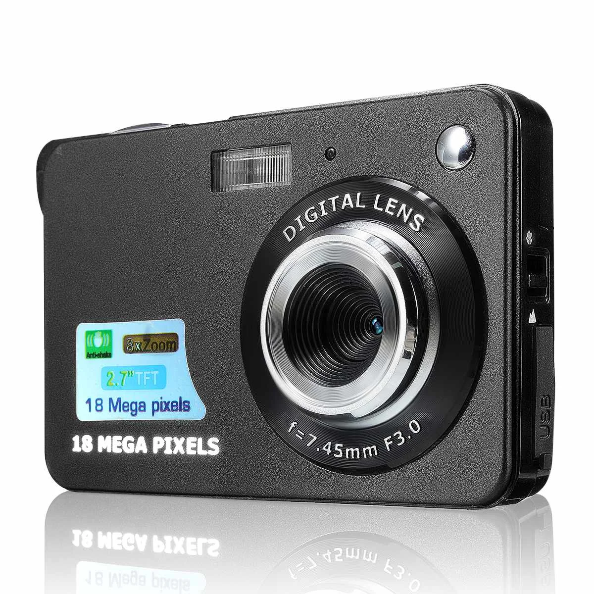 

Portable Mini Camera 2.7" 720P 18MP 8x Zoom TFT LCD HD Digital Camera Video Camcorder DV Anti-Shake Photo For Kids Gift