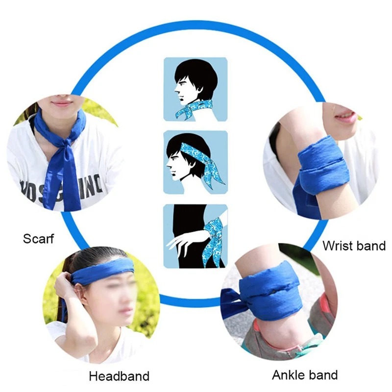 New Style Summer Ice Scarf Super Neck Cooling Headband Cool Ice Towel Cold Water Neck Cooling Scarf Towel
New Style Summer Ice Scarf Super Neck Cooling Headband Cool Ice Towel Cold Water Neck Cooling Scarf Towel