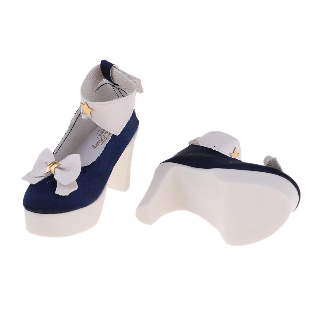 Fashion Mini Bowknot High Heel Shoes for 1:3 BJD SD Dollfie Doll Party Clothes Accessories
