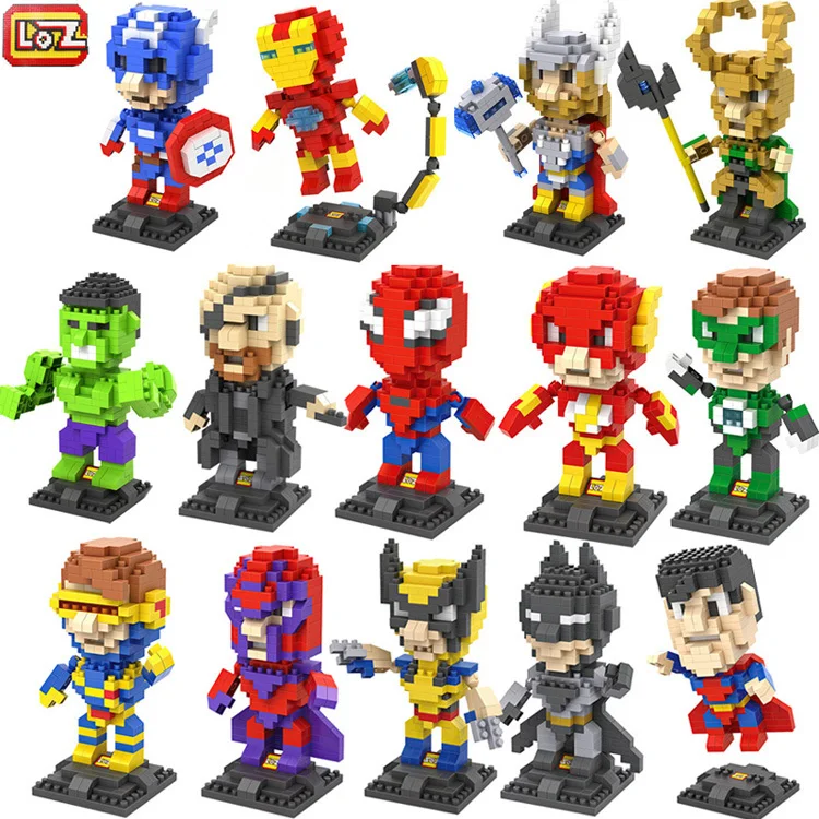 

LOZ 3D Cute Diamond Building Blocks Bricks Super Heroes Avengers Batman IronMan Learning Education DIY Kids Toys Gift