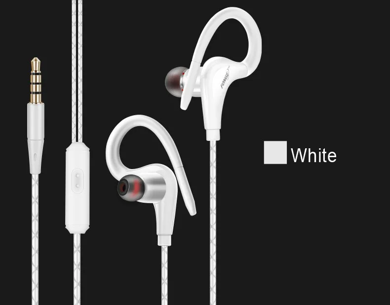 Chiclits In-ear Earphone with Microphone Sport Bass Headset 3.5mm Hanging Ear Type Earbud for iPhone Xiaomi Samsung (3)