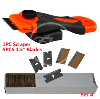Free Shipping 5PCS 1.5" Automotive Double Edged Carbon Steel Razor Blades and 1PC Mini Razor Scraper For Glue Removing Squeegee
Free Shipping 5PCS 1.5" Automotive Double Edged Carbon Steel Razor Blades and 1PC Mini Razor Scraper For Glue Removing Squeegee