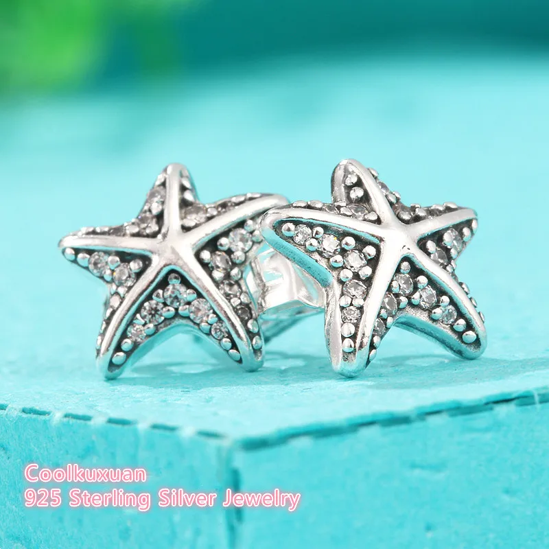Coolkuxuan 2018 Summer Tropical Starfish Stud Earring 925 Sterling-Silver-Jewelry Pave Clear CZ Star Earrings For Women DIY
Coolkuxuan 2018 Summer Tropical Starfish Stud Earring 925 Sterling-Silver-Jewelry Pave Clear CZ Star Earrings For Women DIY