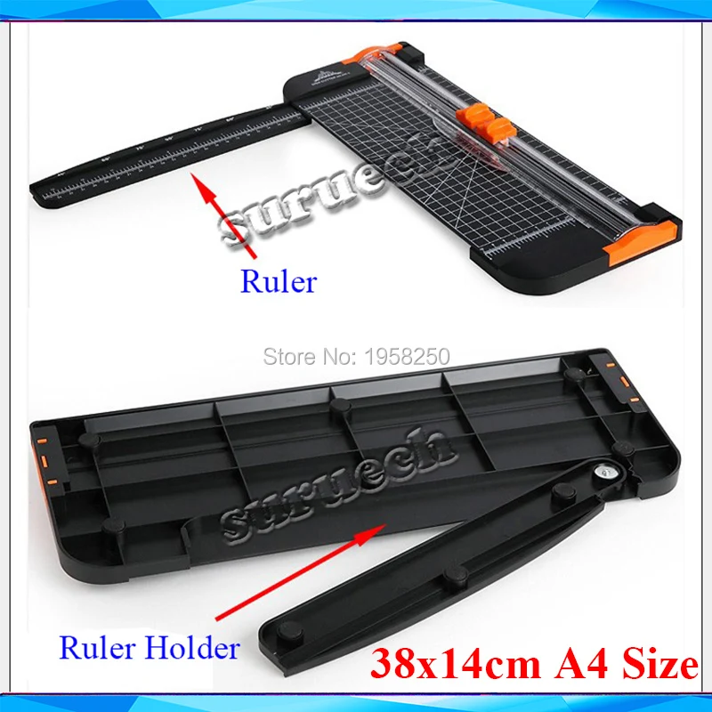 ABS 38x14cm A4 Size Cutting Length 32CM Black Paper Cutter Trimmer Cutting Machine With Folder Ruler
ABS 38x14cm A4 Size Cutting Length 32CM Black Paper Cutter Trimmer Cutting Machine With Folder Ruler