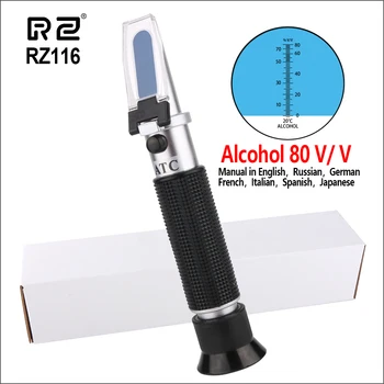 RZ Alcohol Meter Portable Auto Digital Refractometer 0-80 Glycol Handheld Atc Brix Refractometer Beer wiht White Box RZ116
RZ Alcohol Meter Portable Auto Digital Refractometer 0-80 Glycol Handheld Atc Brix Refractometer Beer wiht White Box RZ116