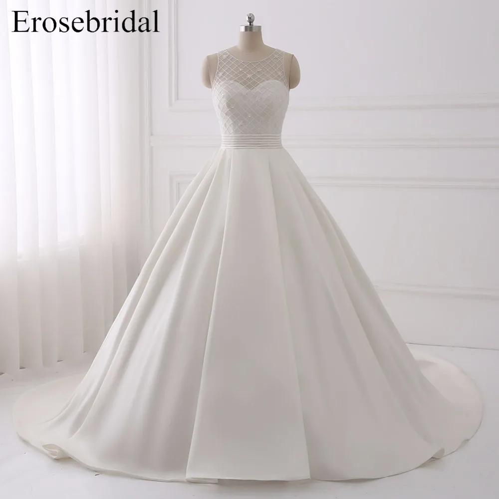 Beautiful Ball Gown Wedding Dresses 2019 Erosebridal Plus Size Chapel Train Elegant Beading Bodice Bridal Gown Vestido De Noiva
Beautiful Ball Gown Wedding Dresses 2019 Erosebridal Plus Size Chapel Train Elegant Beading Bodice Bridal Gown Vestido De Noiva